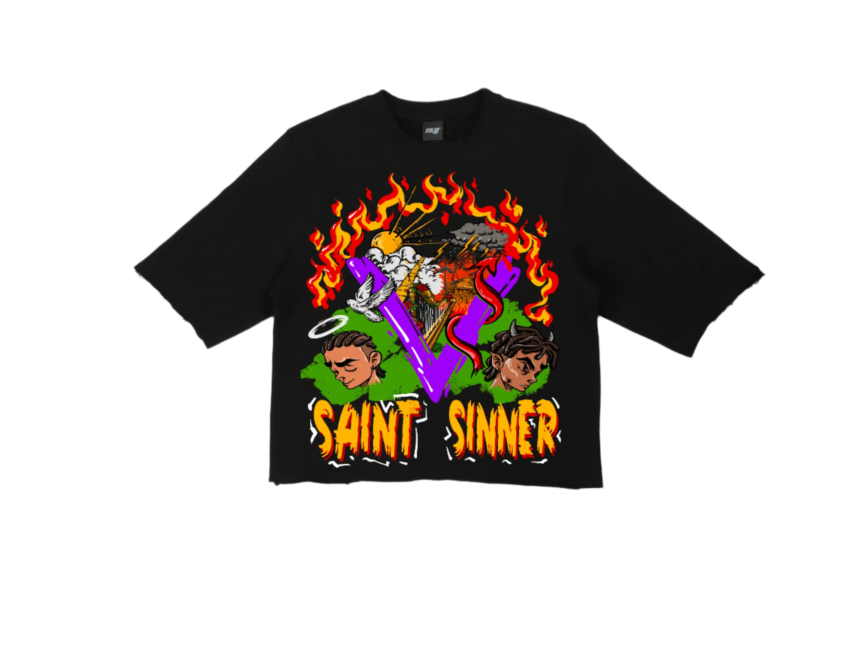 Black Two Face Tee