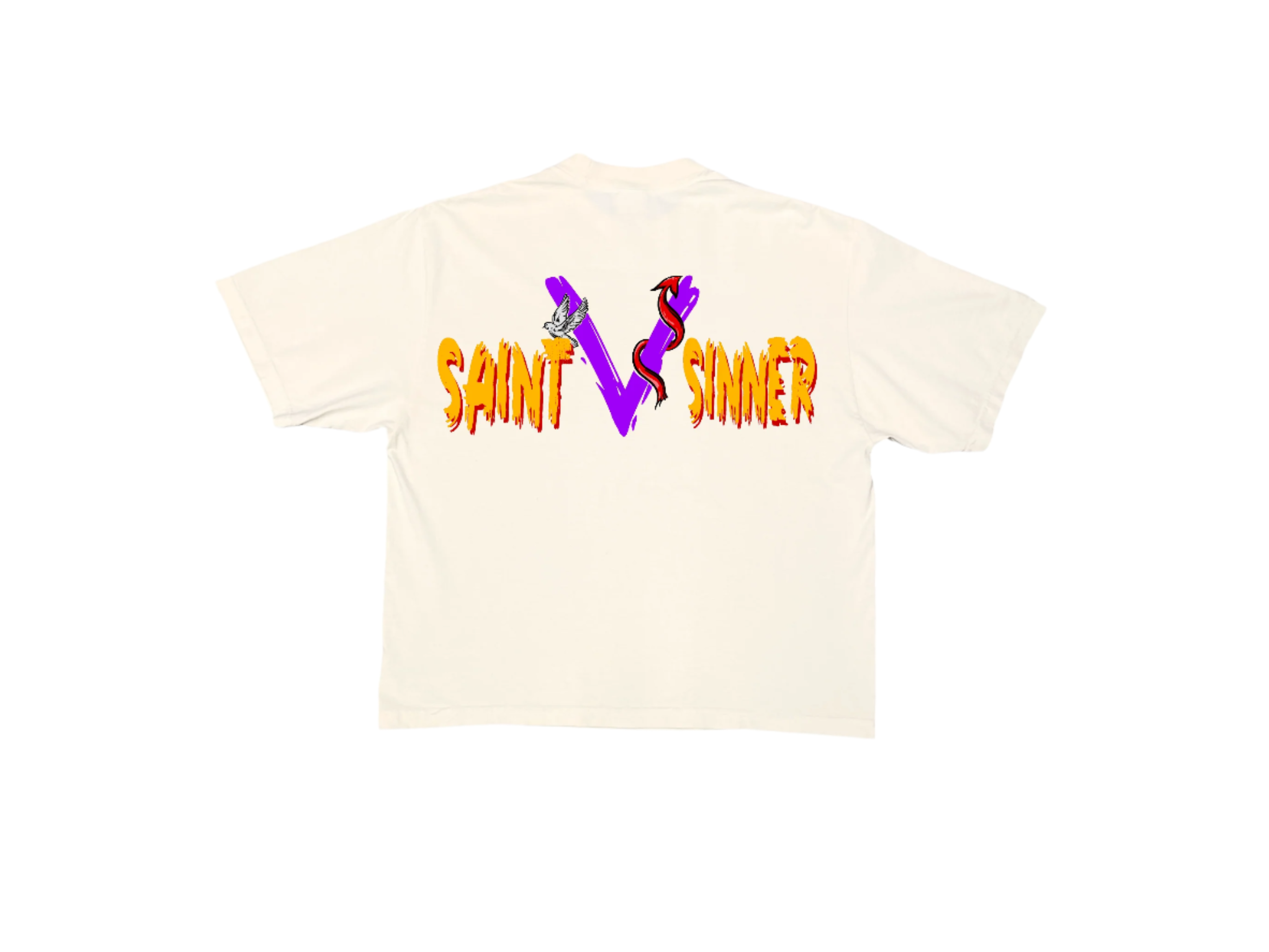 Cream Two Face Tee
