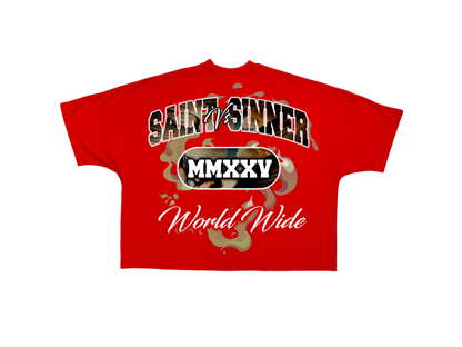 Red Distorted Tee