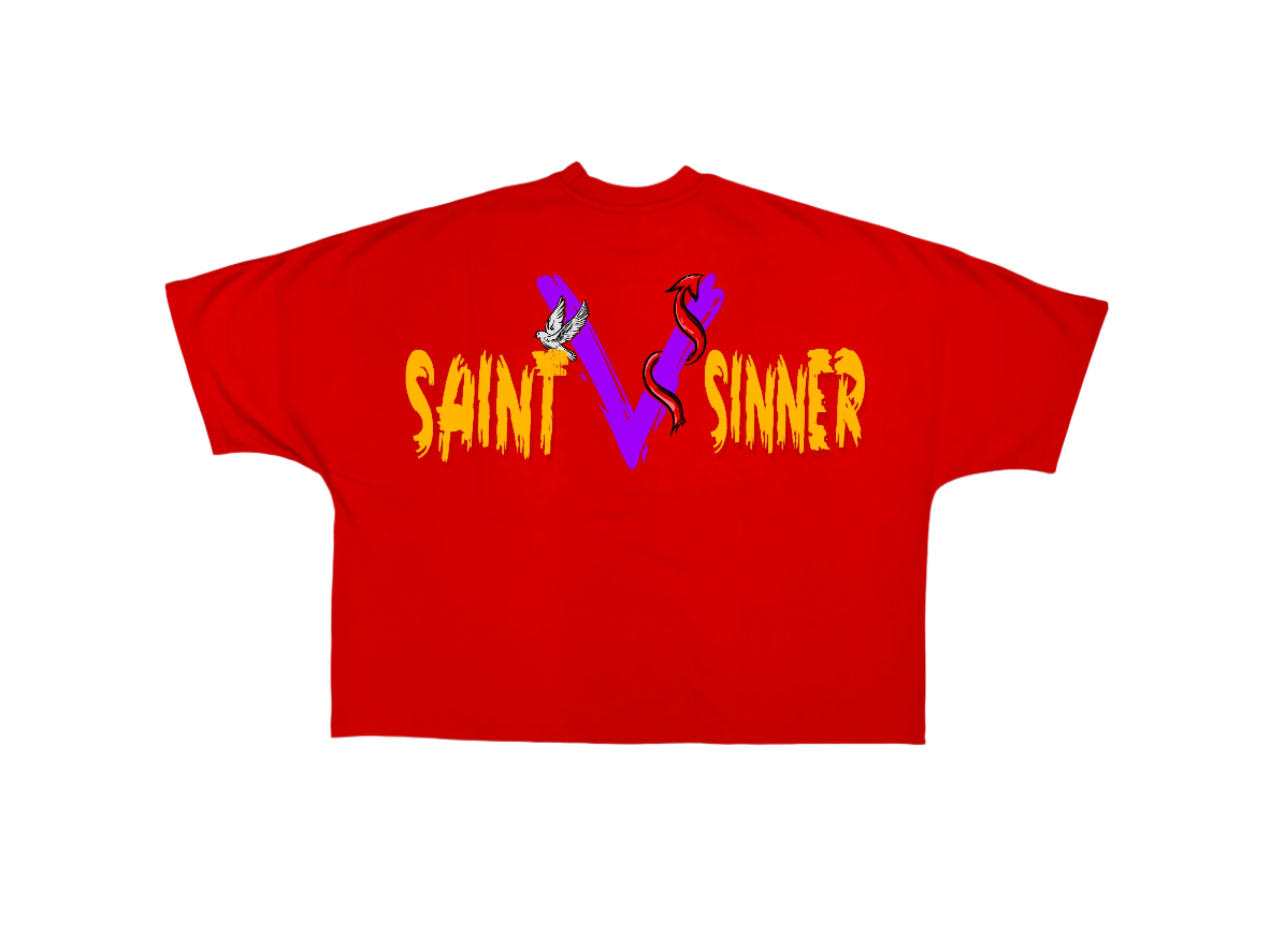 Red Two Face Tee