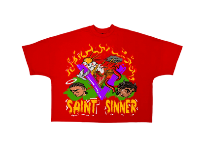 Red Two Face Tee